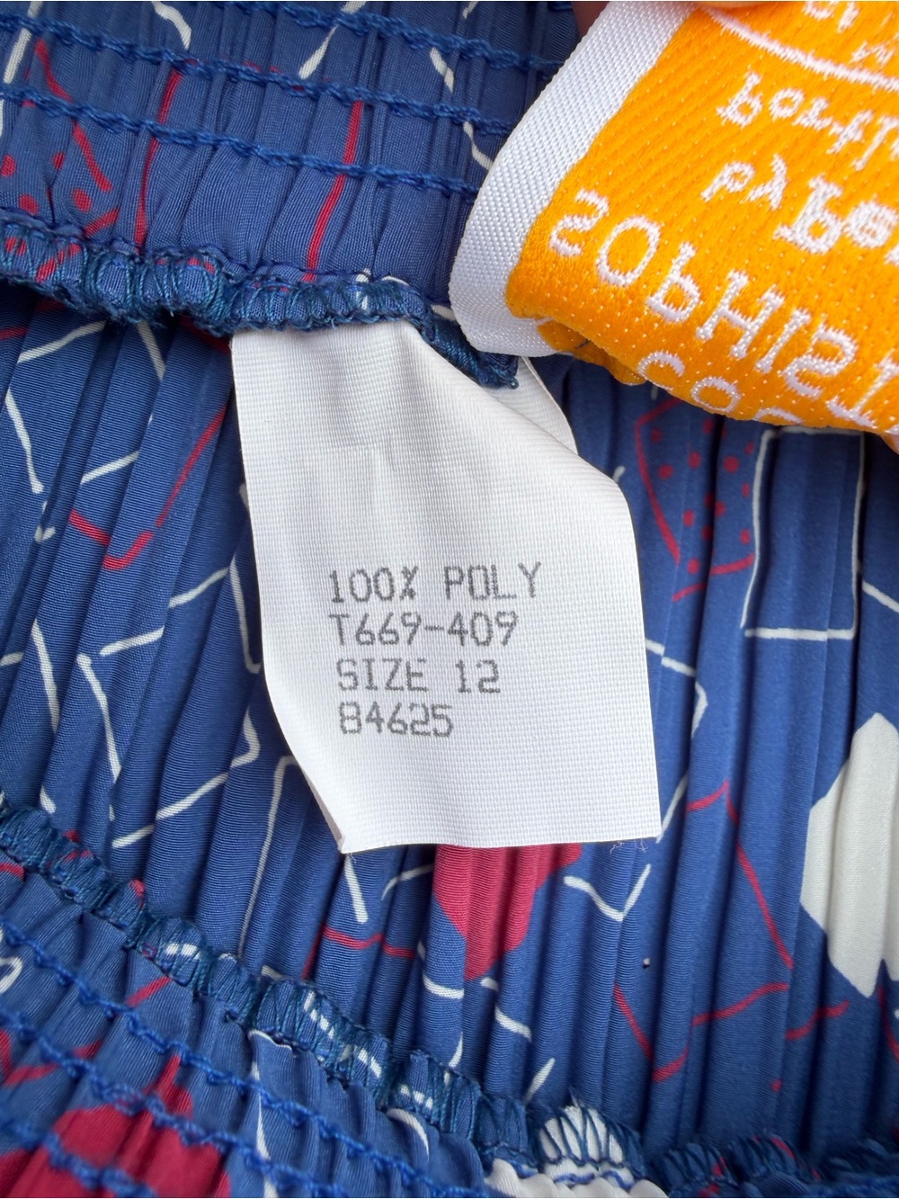Country Sophisticates by Pendleton Blue Pleated Midi Skirt with Geometric Print - Picture 8 of 8